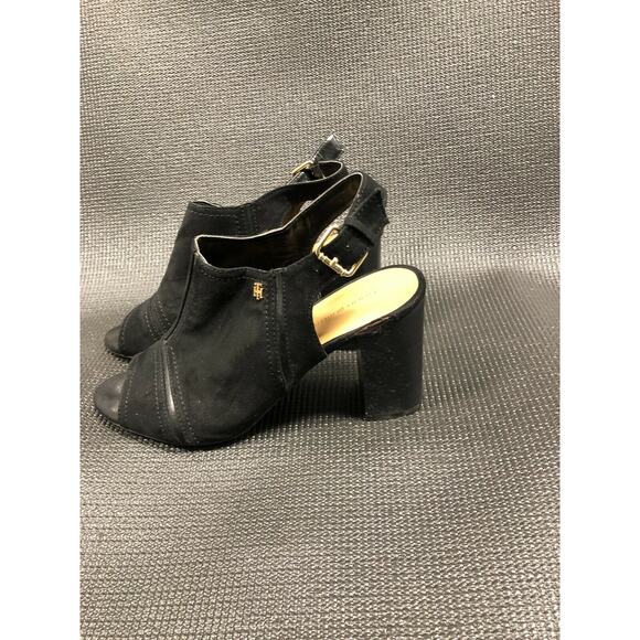 Tommy Hilfiger Black Block-Heel Dress Sandal Size 9 - Picture 8 of 9